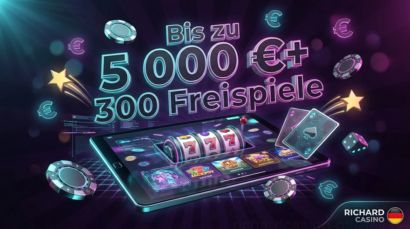 Bis zu 5 000 €+ 300 Freispiele